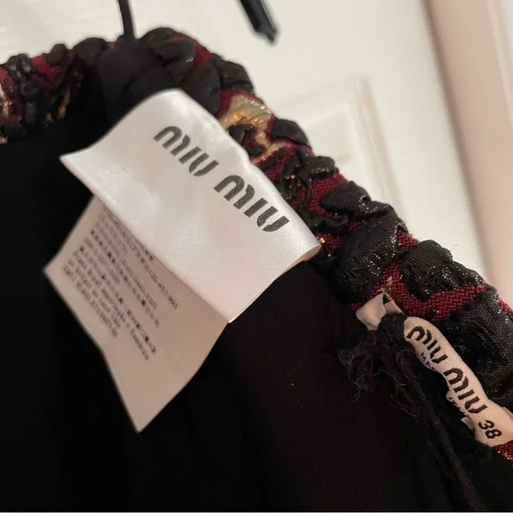 NWT MIU MIU Rare 2018 Runway Gonna Lurex Metallic Dress Bordeaux - EU38 (US8) - Picture 13 of 15